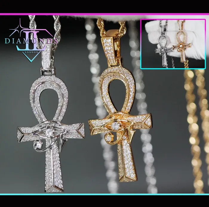 Ankh Necklace Ankh Pendant Iced Out Ankh Egyptian Eye Pendant Eye of Horus Pendant Lab Diamonds London Necklaces Ankh Necklace Ankh Pendant Iced Out Ankh Egyptian Eye Pendant Eye of Horus Pendant Lab Diamonds London Necklaces