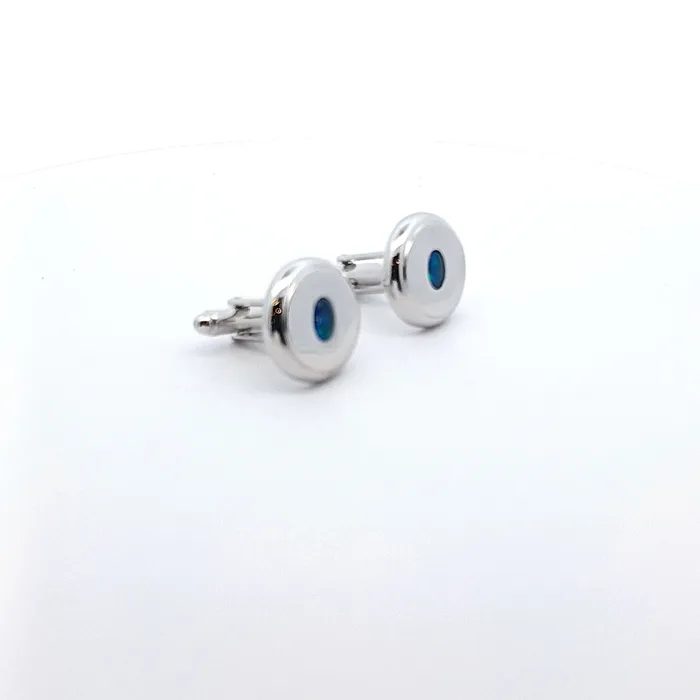 Australian Opal Triplet Mens Cufflinks Set in Stainless Steel Australian Opal Cutters Earrings Australian Opal Triplet Mens Cufflinks Set in Stainless Steel Australian Opal Cutters Earrings