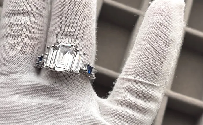 Blue Diamond Engagement Ring Sapphire Wedding Ring Wedding Ring Blue Wedding Ring Emerald Engagement Ring Emerald Diamond Ring Minx London Rings