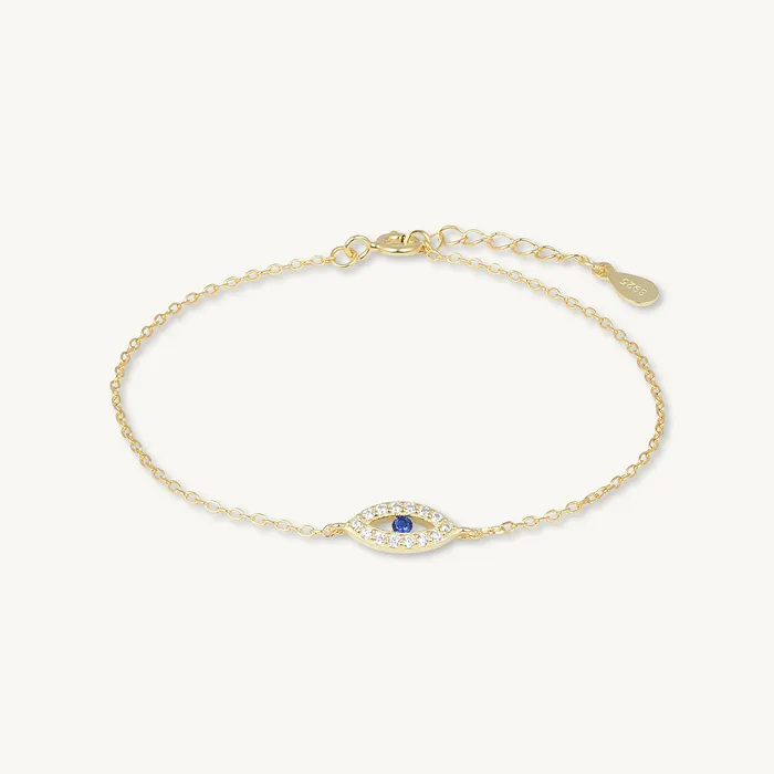 Bracelets Open Evil Eve Chain Bracelet Camile Stone