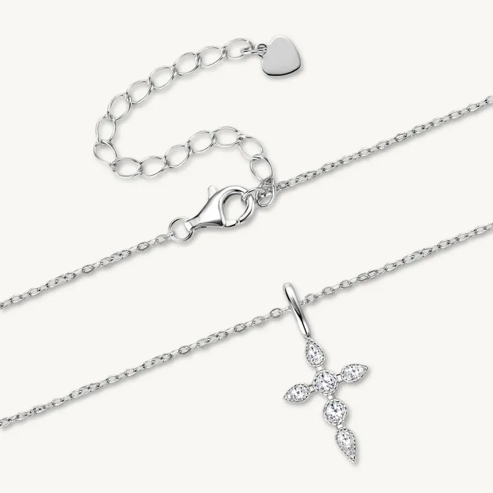 Camile Stone Necklaces Cross Pendant Moissanite Necklace