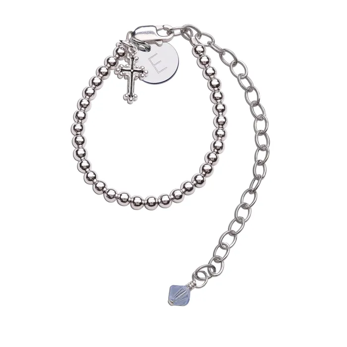 Cherished Moments Boys Blessing to Bride Sterling Silver Christening Bracelet for Baby Boy Bracelets