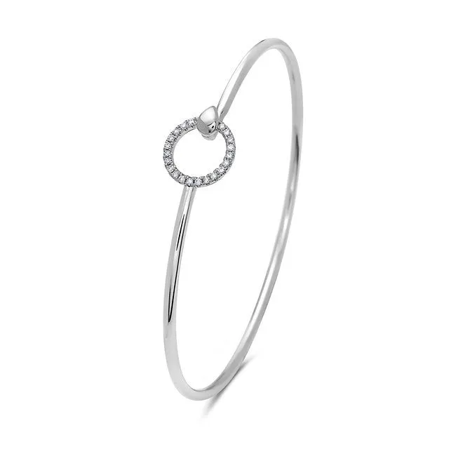 CLEARANCE 14k White Gold Diamond Circle Shaped Clasp Flex Cuff Bracelet I6534 Bassali Bracelets CLEARANCE 14k White Gold Diamond Circle Shaped Clasp Flex Cuff Bracelet I6534 Bassali Bracelets