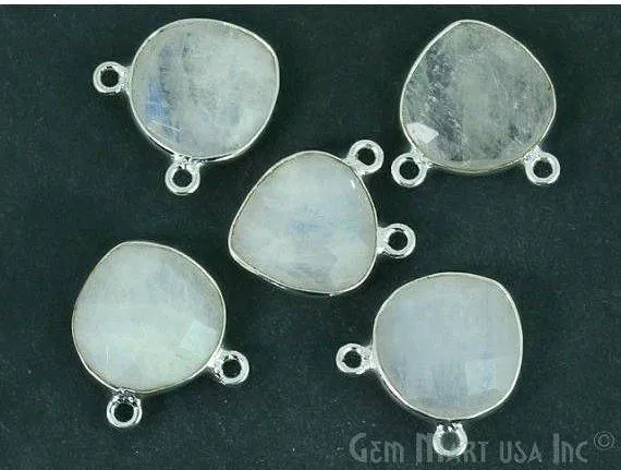 Clearance Sale Heart 14mm Silver Bezel Cat Bail Gemstone Connector GemMartUSA Necklaces Clearance Sale Heart 14mm Silver Bezel Cat Bail Gemstone Connector GemMartUSA Necklaces