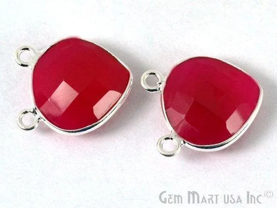 Clearance Sale Heart 14mm Silver Bezel Cat Bail Gemstone Connector GemMartUSA Necklaces Clearance Sale Heart 14mm Silver Bezel Cat Bail Gemstone Connector GemMartUSA Necklaces