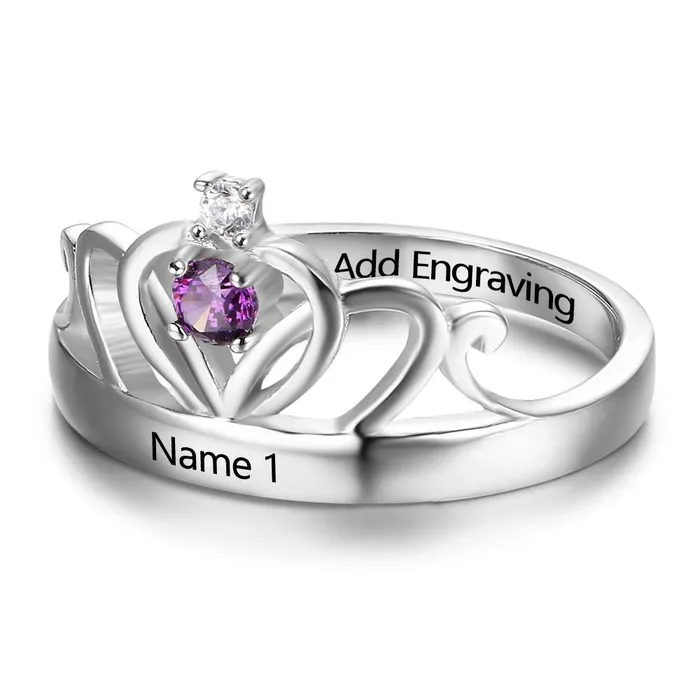 customjewelryan Personalized 925 Sterling Silver Classic Crown Rings for Women Yolanda Anniversary Jewelry Gifts Engraved Name Party Rings Custom Birthstone Necklaces customjewelryan Personalized 925 Sterling Silver Classic Crown Rings for Women Yolanda Anniversary Jewelry Gifts Engraved Name Party Rings Custom Birthstone Necklaces