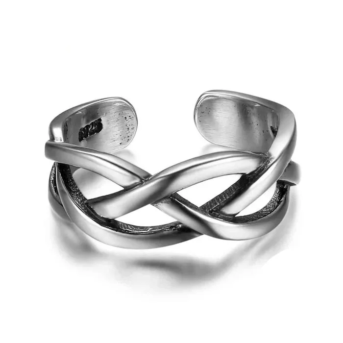 customjewelryan Rings 925 Sterling Silver Open Cuff Adjustable Wave Shape Rings Fashion Jewelry Gift for Women