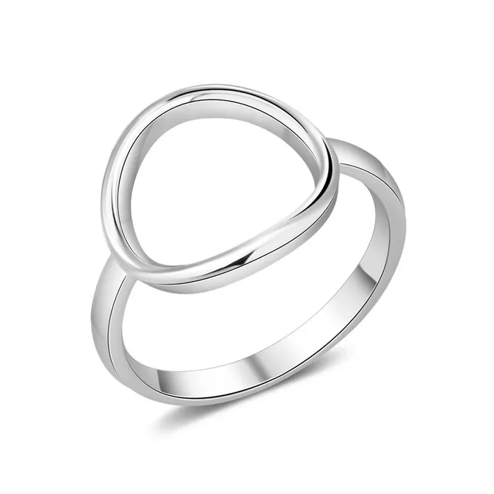 customjewelryan Rings 925 Sterling Silver Simple Style Hollow Round Rings for Women Trendy Minimalist Jewelry