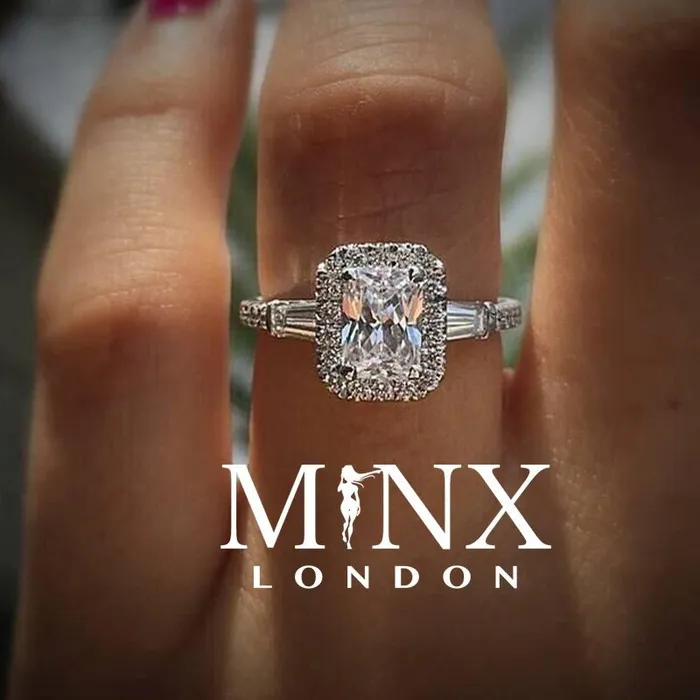 Diamond Ring Womens Engagement Ring Engagement Rings Womens Rings Emerald Engagement Ring Womens Emerald Rings Baguette Ring Minx London Rings