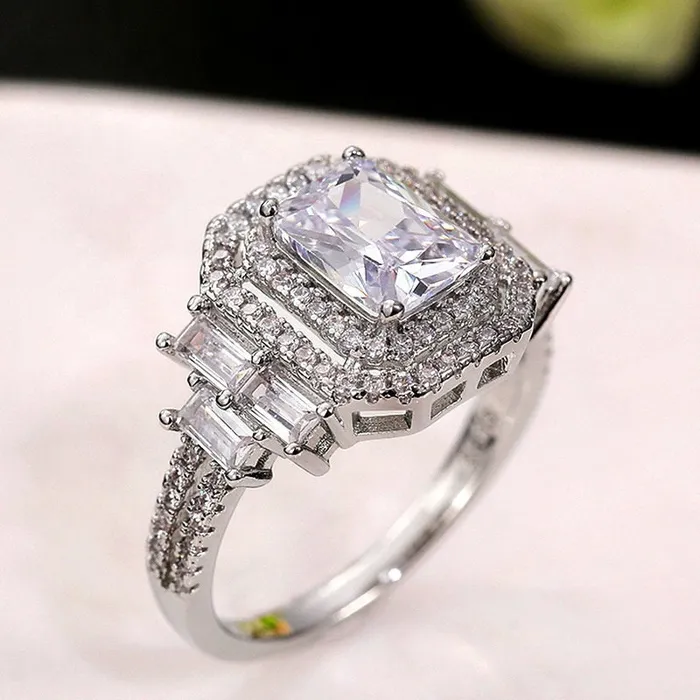 Diamond Ring Womens Engagement Ring Engagement Rings Womens Rings Emerald Engagement Ring Womens Emerald Rings Baguette Ring Minx London Rings