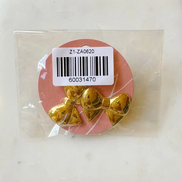 Earrings Ellison and Young Puffy Golden Bow Stud Earrings