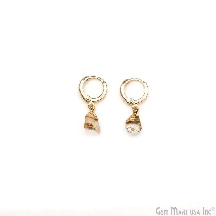 Earrings GemMartUSA Organic 24x11mm Gold Plated Lever Back Hook Earrings Earrings GemMartUSA Organic 24x11mm Gold Plated Lever Back Hook Earrings