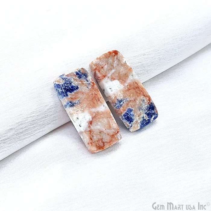 Earrings GemMartUSA Sodalite Octagon 30x13mm Loose Gemstone For Earring Pair Earrings GemMartUSA Sodalite Octagon 30x13mm Loose Gemstone For Earring Pair