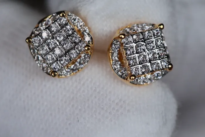 Earrings Lab Diamonds London Mens Gold Diamond Ear Studs Womens Ear Studs Iced Out Ear Studs