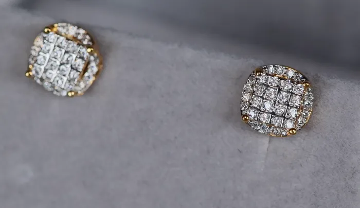 Earrings Lab Diamonds London Mens Gold Diamond Ear Studs Womens Ear Studs Iced Out Ear Studs