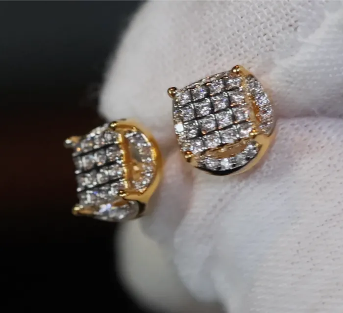Earrings Lab Diamonds London Mens Gold Diamond Ear Studs Womens Ear Studs Iced Out Ear Studs