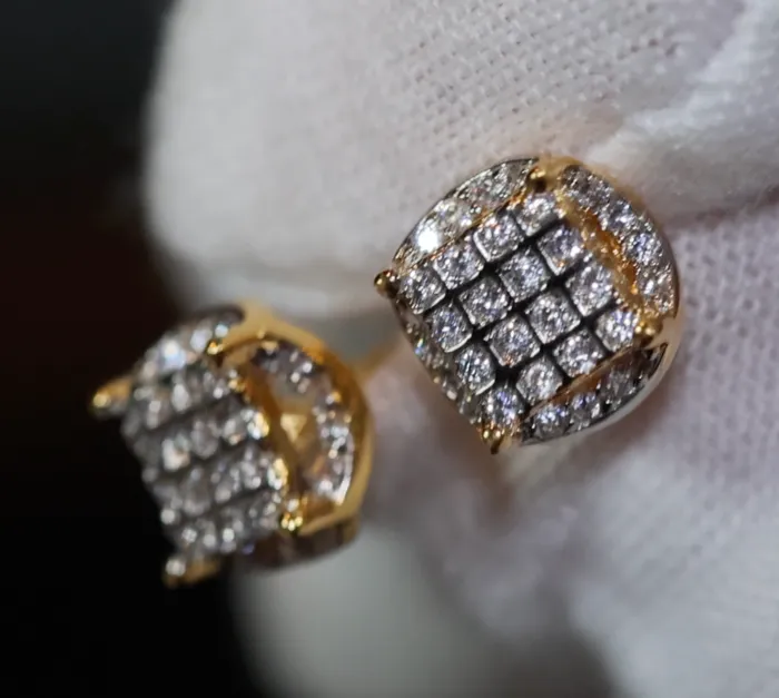 Earrings Lab Diamonds London Mens Gold Diamond Ear Studs Womens Ear Studs Iced Out Ear Studs