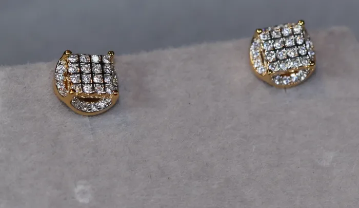 Earrings Lab Diamonds London Mens Gold Diamond Ear Studs Womens Ear Studs Iced Out Ear Studs