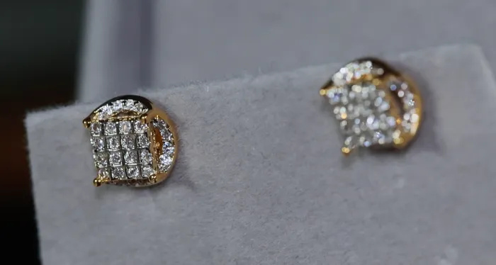 Earrings Lab Diamonds London Mens Gold Diamond Ear Studs Womens Ear Studs Iced Out Ear Studs
