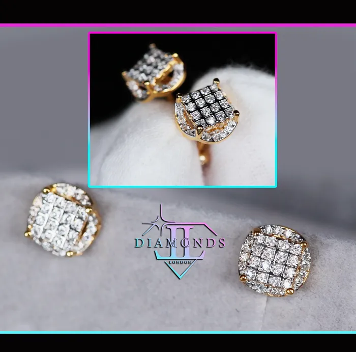 Earrings Lab Diamonds London Mens Gold Diamond Ear Studs Womens Ear Studs Iced Out Ear Studs