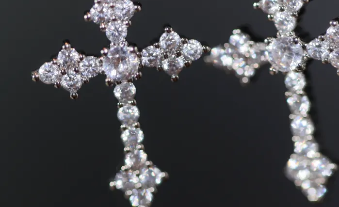 Earrings Mens Cross Earrings Cross Earrings Men Diamond Earrings Dangle Earrings Cross Earrings Cross Dangle Earrings Iced Out Earrings Lab Diamonds London