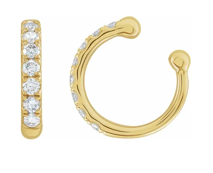 Earrings Stuller 14k Yellow Gold Diamond Single Ear Cuff I7808