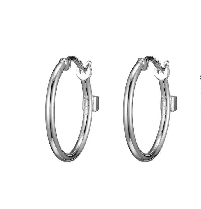 ELLE Earrings ELLE Sterling Silver 20mm Hoop Earrings SI5028