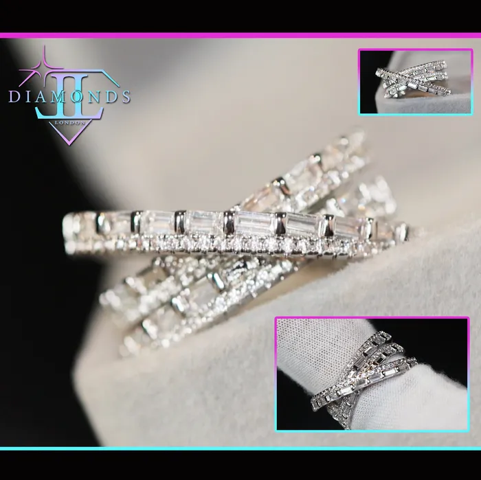 Fashion Ring Cross Ring Diamond Cross Ring X Shape Ring Wrapped Ring Twist Ring Stackable Ring Charm Ring Nightclub Ring Lab Diamonds London Rings