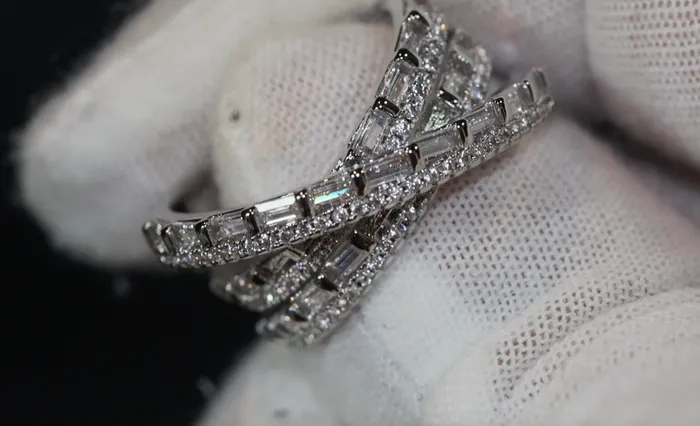 Fashion Ring Cross Ring Diamond Cross Ring X Shape Ring Wrapped Ring Twist Ring Stackable Ring Charm Ring Nightclub Ring Lab Diamonds London Rings