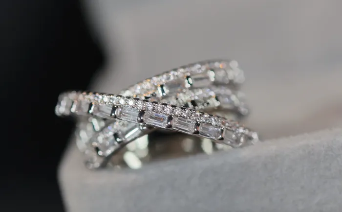 Fashion Ring Cross Ring Diamond Cross Ring X Shape Ring Wrapped Ring Twist Ring Stackable Ring Charm Ring Nightclub Ring Lab Diamonds London Rings