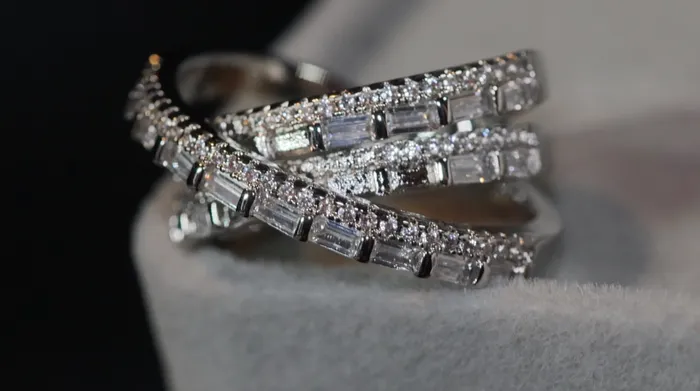 Fashion Ring Cross Ring Diamond Cross Ring X Shape Ring Wrapped Ring Twist Ring Stackable Ring Charm Ring Nightclub Ring Lab Diamonds London Rings