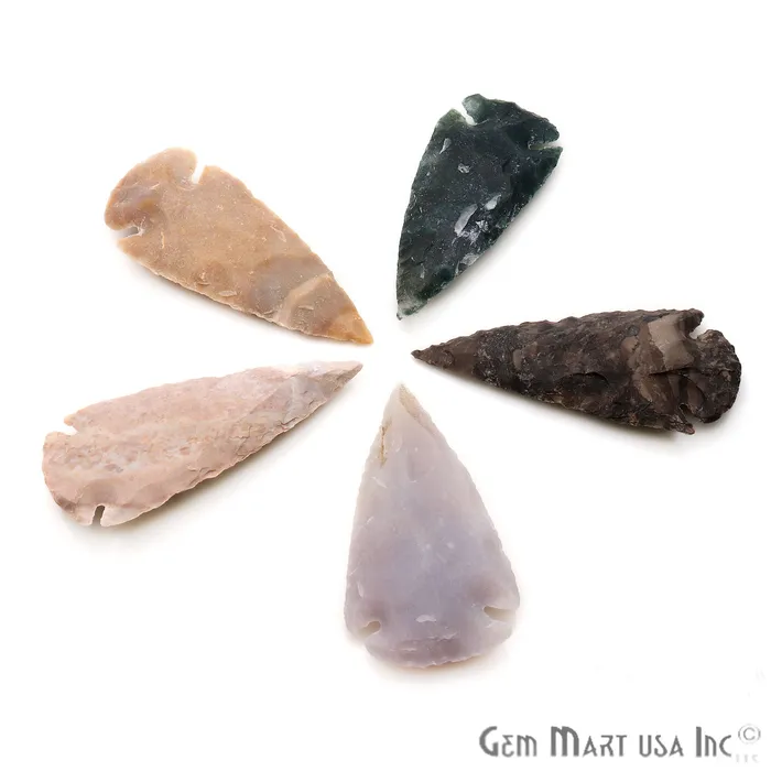 GemmartUSA 5pc Lot Arrowhead Cut Gemstones 75x33mm Handcrafted Stone Loose Gemstone DIY Pendant DIY Jewelry Necklaces GemmartUSA 5pc Lot Arrowhead Cut Gemstones 75x33mm Handcrafted Stone Loose Gemstone DIY Pendant DIY Jewelry Necklaces