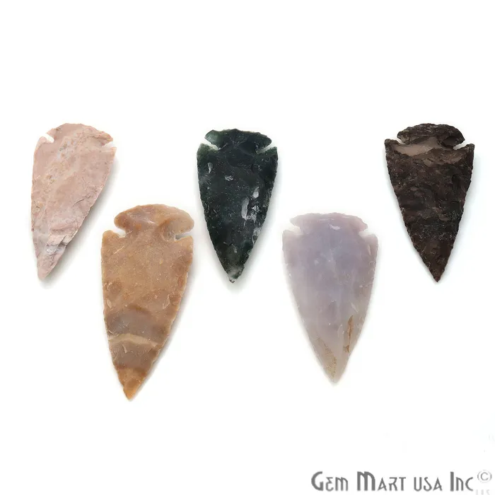 GemmartUSA 5pc Lot Arrowhead Cut Gemstones 75x33mm Handcrafted Stone Loose Gemstone DIY Pendant DIY Jewelry Necklaces GemmartUSA 5pc Lot Arrowhead Cut Gemstones 75x33mm Handcrafted Stone Loose Gemstone DIY Pendant DIY Jewelry Necklaces