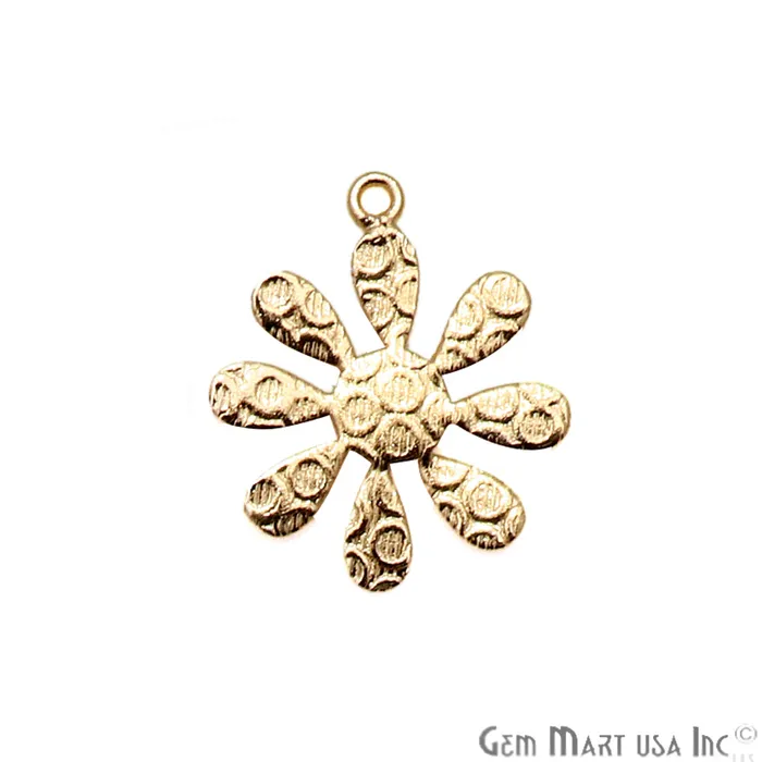 GemMartUSA Charm Necklaces Flower Shape Gold Plated Finding Jewelry Charm