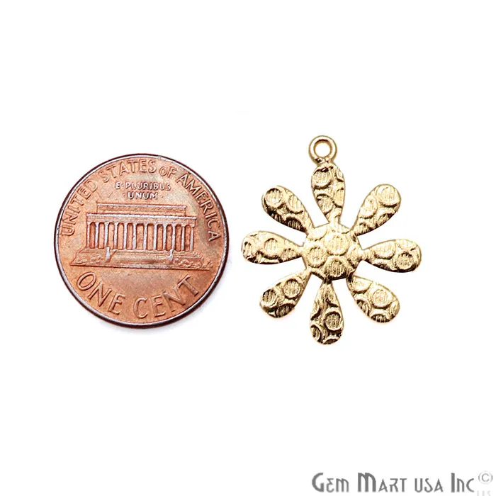 GemMartUSA Charm Necklaces Flower Shape Gold Plated Finding Jewelry Charm