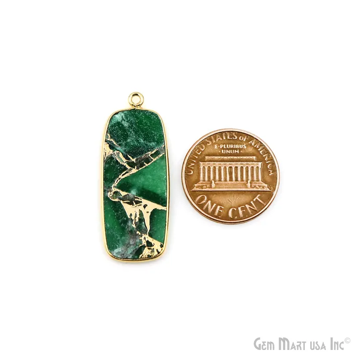 GemMartUSA Earrings Green Mohave 34x12mm Gold Plated Single Bail Earring Connector 1 Pair GemMartUSA Earrings Green Mohave 34x12mm Gold Plated Single Bail Earring Connector 1 Pair