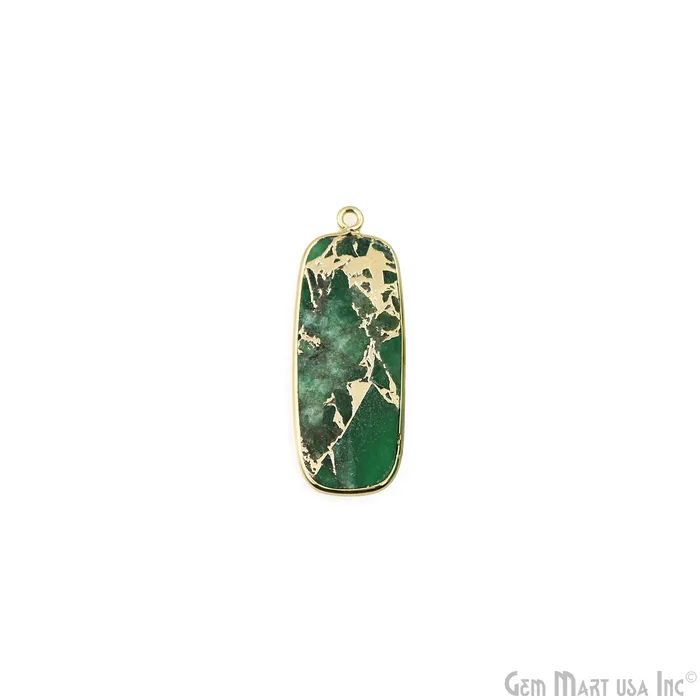 GemMartUSA Earrings Green Mohave 34x12mm Gold Plated Single Bail Earring Connector 1 Pair GemMartUSA Earrings Green Mohave 34x12mm Gold Plated Single Bail Earring Connector 1 Pair