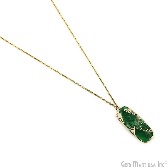 GemMartUSA Earrings Green Mohave 34x12mm Gold Plated Single Bail Earring Connector 1 Pair GemMartUSA Earrings Green Mohave 34x12mm Gold Plated Single Bail Earring Connector 1 Pair
