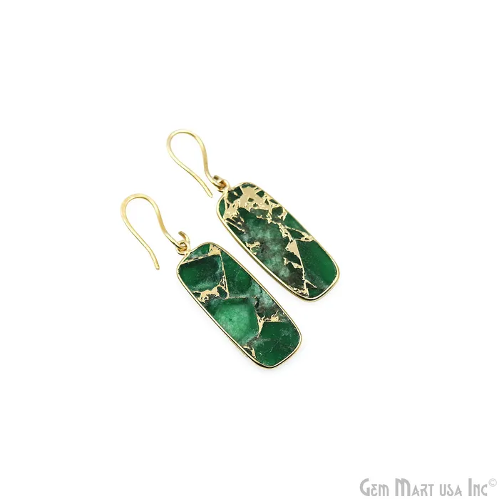 GemMartUSA Earrings Green Mohave 34x12mm Gold Plated Single Bail Earring Connector 1 Pair GemMartUSA Earrings Green Mohave 34x12mm Gold Plated Single Bail Earring Connector 1 Pair