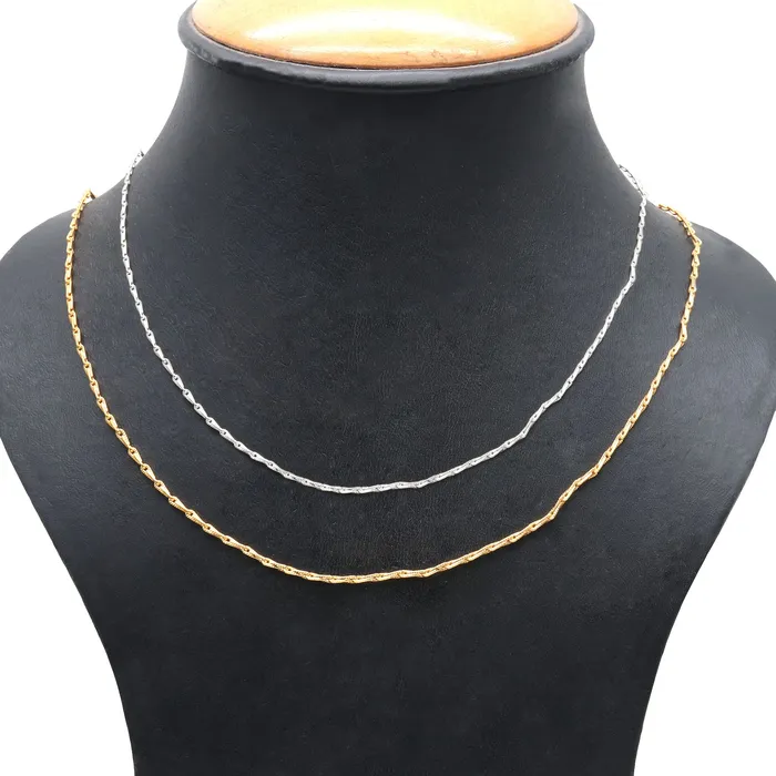 GemMartUSA Necklaces Sleek Wheat Chain Necklace 18 Inch With Lobster Claw Clasp GemMartUSA Necklaces Sleek Wheat Chain Necklace 18 Inch With Lobster Claw Clasp