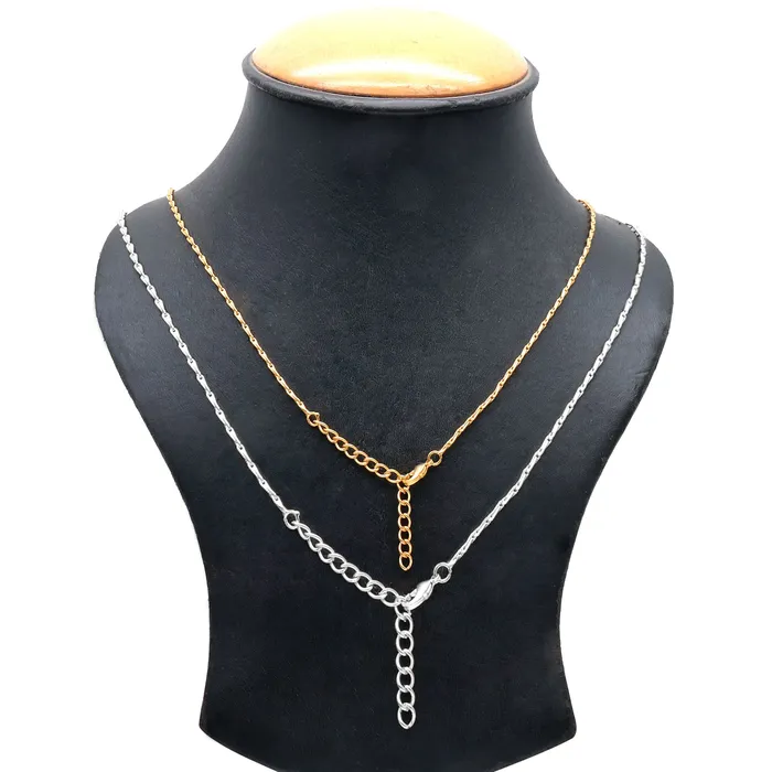 GemMartUSA Necklaces Sleek Wheat Chain Necklace 18 Inch With Lobster Claw Clasp