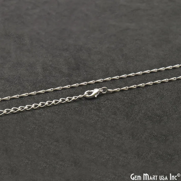 GemMartUSA Necklaces Sleek Wheat Chain Necklace 18 Inch With Lobster Claw Clasp