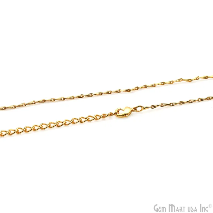 GemMartUSA Necklaces Sleek Wheat Chain Necklace 18 Inch With Lobster Claw Clasp