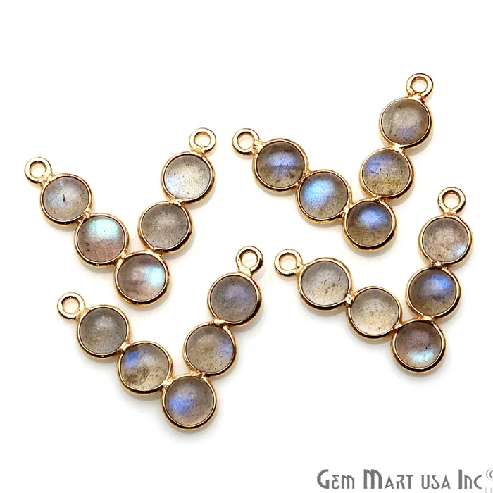 GemmartUSA PreStyled Sets DIY Labradorite Gold Plated 22x19mm V Chandelier Finding Component GemmartUSA PreStyled Sets DIY Labradorite Gold Plated 22x19mm V Chandelier Finding Component