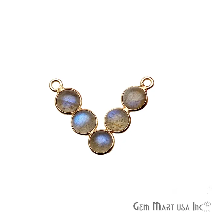 GemmartUSA PreStyled Sets DIY Labradorite Gold Plated 22x19mm V Chandelier Finding Component GemmartUSA PreStyled Sets DIY Labradorite Gold Plated 22x19mm V Chandelier Finding Component