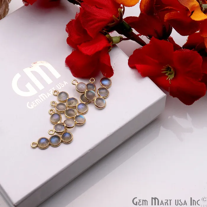 GemmartUSA PreStyled Sets DIY Labradorite Gold Plated 22x19mm V Chandelier Finding Component GemmartUSA PreStyled Sets DIY Labradorite Gold Plated 22x19mm V Chandelier Finding Component