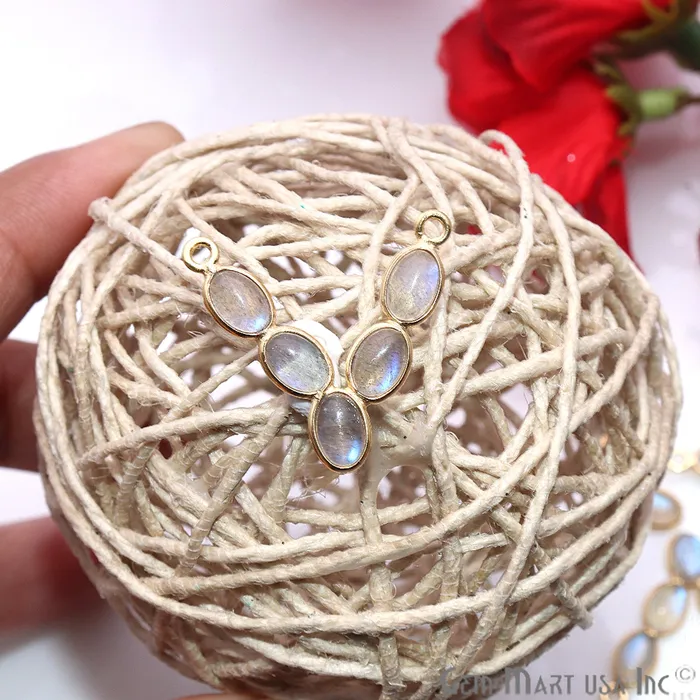 GemmartUSA PreStyled Sets DIY Labradorite Gold Plated 24x21mm V Chandelier Finding Component GemmartUSA PreStyled Sets DIY Labradorite Gold Plated 24x21mm V Chandelier Finding Component