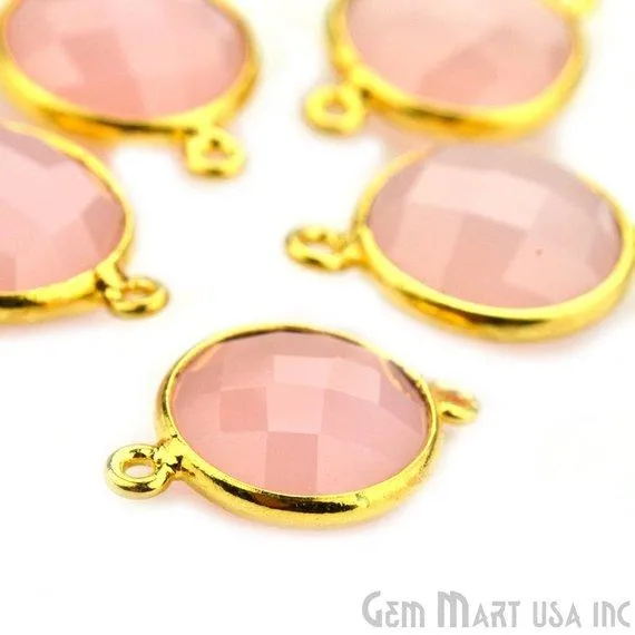 GemMartUSA Rings Round 12mm Double Bail Gold Bezel Gemstone Connector GemMartUSA Rings Round 12mm Double Bail Gold Bezel Gemstone Connector