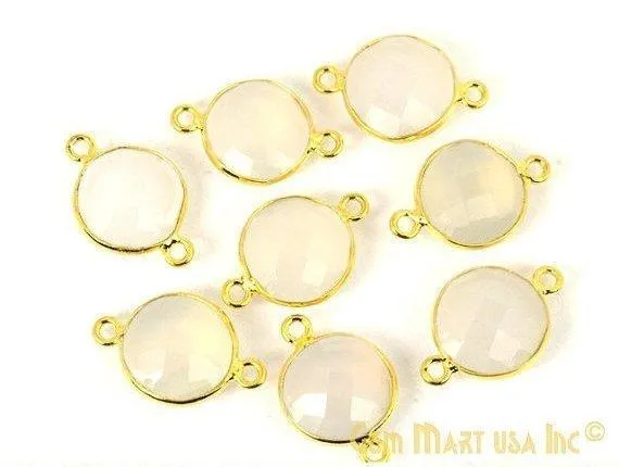 GemMartUSA Rings Round 12mm Double Bail Gold Bezel Gemstone Connector GemMartUSA Rings Round 12mm Double Bail Gold Bezel Gemstone Connector