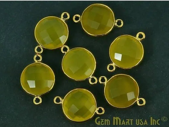 GemMartUSA Rings Round 12mm Double Bail Gold Bezel Gemstone Connector GemMartUSA Rings Round 12mm Double Bail Gold Bezel Gemstone Connector